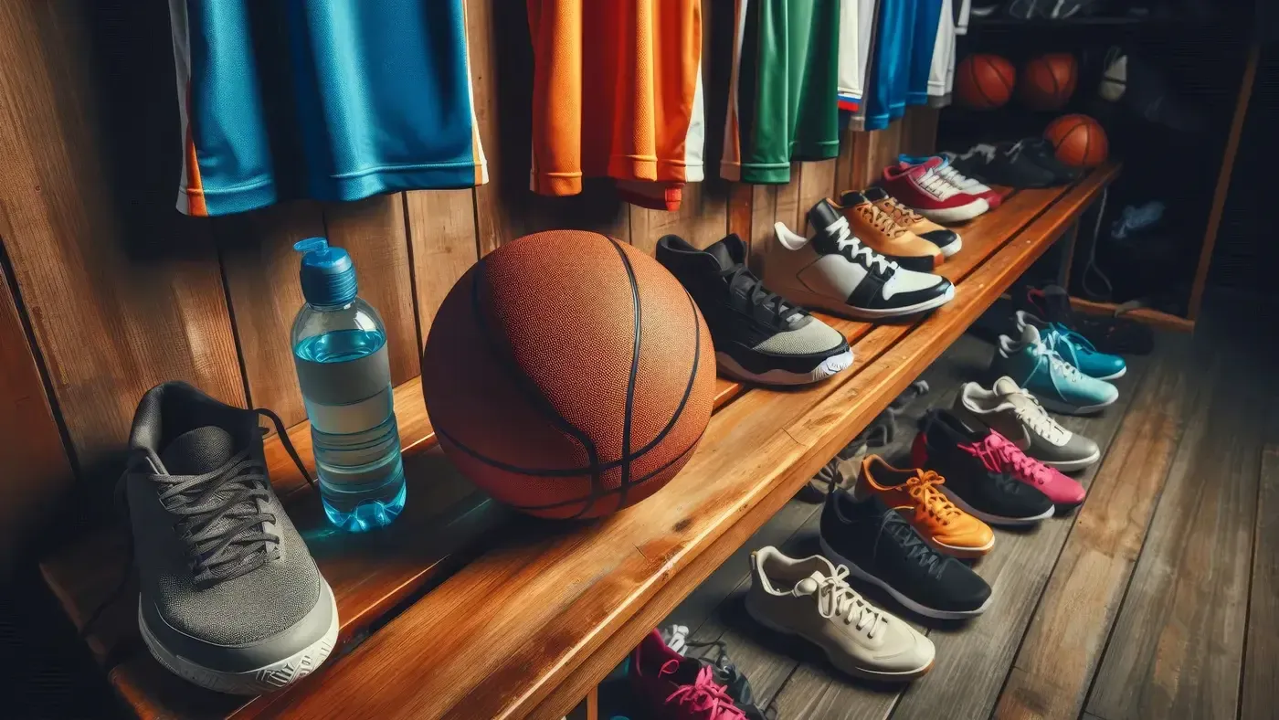Basketskor och utrustning